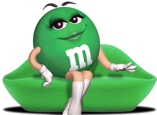 Hey where are those green M&Ms?